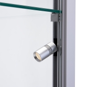 Eclairage latéral 5 x 2W Led, top en verre