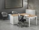 Bureau en L avec caisson Quartet White - 180/80 x 60/80cm