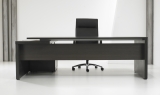 STRATEO directiebureau - B230 x D172 cm - Antraciet Eik