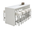 Table haute STRATEO - H110 x L220 x P80 cm - Blanche