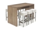 Table haute STRATEO - H110 x L160 x P80 cm - Chêne Robson