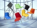 Poply - Chaise polyvalente avec piètement chromé