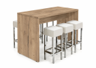 Table haute STRATEO - H110 x L160 x P80 cm - Chêne Halifax