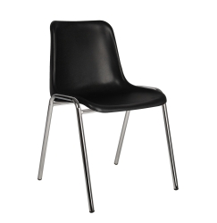 Poply - Chaise polyvalente avec piètement chromé