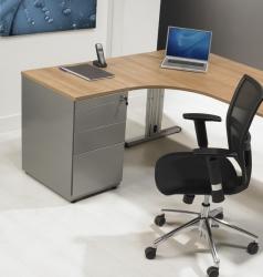 Caisson hauteur bureau 3 tiroirs + tiroir plumier - Métal
