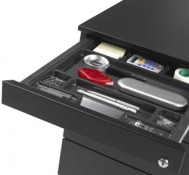 Caisson hauteur bureau 3 tiroirs + tiroir plumier - Métal