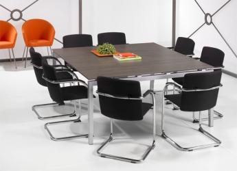 Table de réunion/Bureau Quartet Alu - 160x160cm