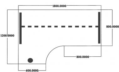 Wingbureau Double-T zijde links - 180x120cm