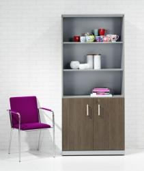 Armoire semi-ouverte à portes battantes - H200xL90xP42 cm