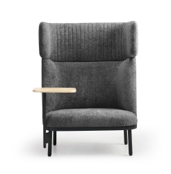 Canapé lounge acoustique - 1 place avec option table