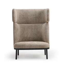 Canapé lounge acoustique - 1 place avec option table