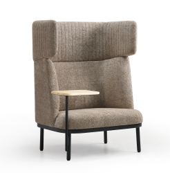 Canapé lounge acoustique - 1 place avec option table