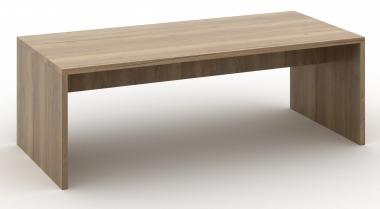 Table de réunion STRATEO - L220 x P100 cm - Chêne Halifax