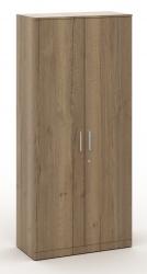 Armoire haute STRATEO - H200 x L90 x P42 cm - Chêne Halifax