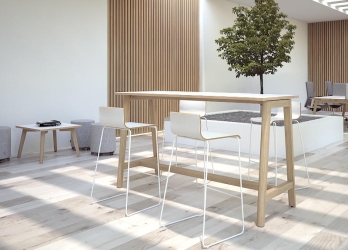 Nova Wood - Table haute en mélamine
