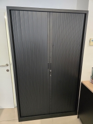 Roldeurkast - H198 x B120 x D43 cm - Zwart