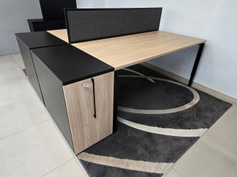 2-desk bench U-SERIE Slide 160 x 164 cm