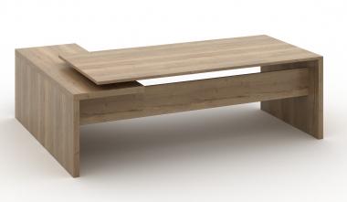Bureau de direction STRATEO - L230 x P172 cm - Chêne Halifax