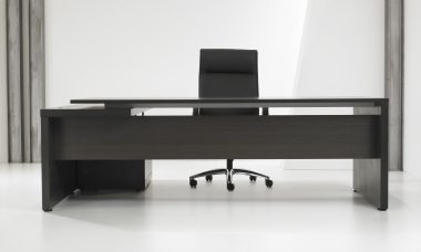 STRATEO directiebureau - B230 x D172 cm - Antraciet Eik