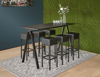 Table haute pieds V - H110 x L160 x P80 cm