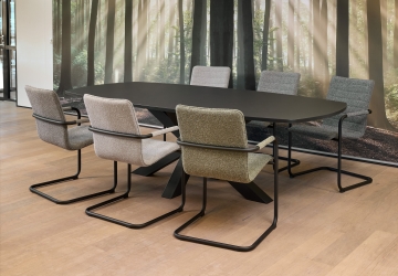 Table de réunion VELTRIANE - Ovale - L240 x P120 cm