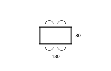 Table droite - 180x80cm