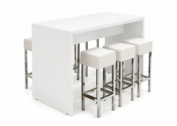 STRATEO bartafel - H110 x B160 x D80 cm - Blanche