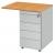 Retour sur caisson hauteur bureau - 80x60cm avec caisson 4 tiroirs 905