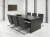 STRATEO vergadertafel - B220 x D100 cm - Antraciet Eik 78551