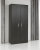 Armoire haute STRATEO - H200 x L90 x P42 cm - Chêne anthracite 78553