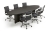 Table de réunion STRATEO - Ellipse - L320 x 120 cm - Chêne anthracite 78552