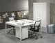 Table de réunion/Bureau Quartet White - 160x160cm