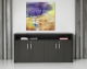 Dressoir STRATEO - H89 x L168 x P42 cm - Chêne anthracite