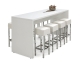 Table haute STRATEO - H110 x L220 x P80 cm - Blanche