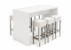 STRATEO bartafel - H110 x B160 x D80 cm - Blanche