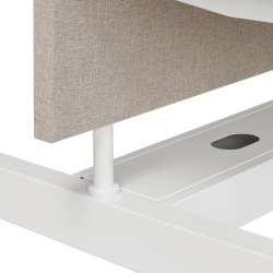 Akoestische tussenwand t.b.v. duo bench met aluminium kader (5 cm dik) incl. magneet set t.b.v. montage
