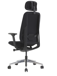 Pullman - Siège de bureau haut dossier avec têtière - Tissu noir