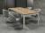 Table de réunion/Bureau Quartet White - 200x100cm 1298