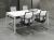 Table de réunion/Bureau Quartet White - 200x100cm 1299