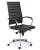 Design bureaustoel 6401, hoge rug in zwart PU 14246